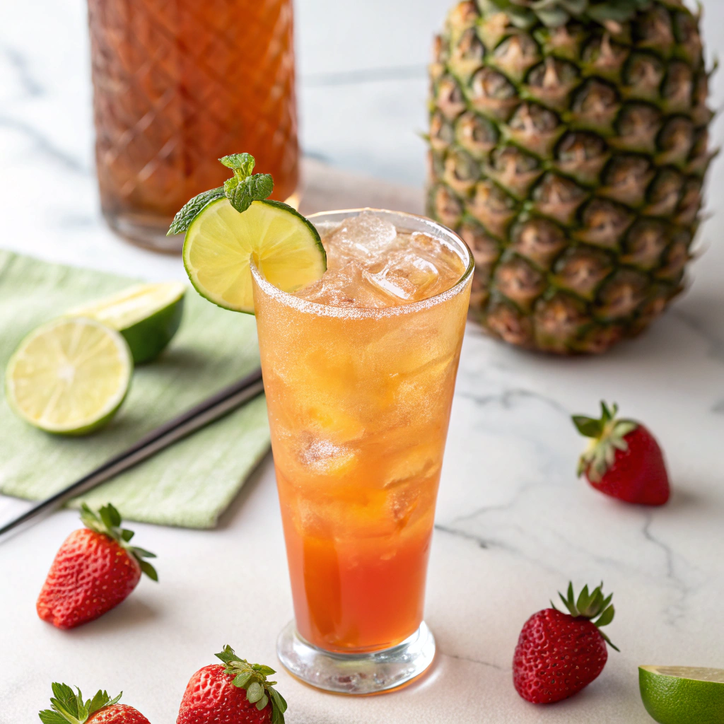 Pineapple Strawberry Agua Fresca Recipe - Recipe Image