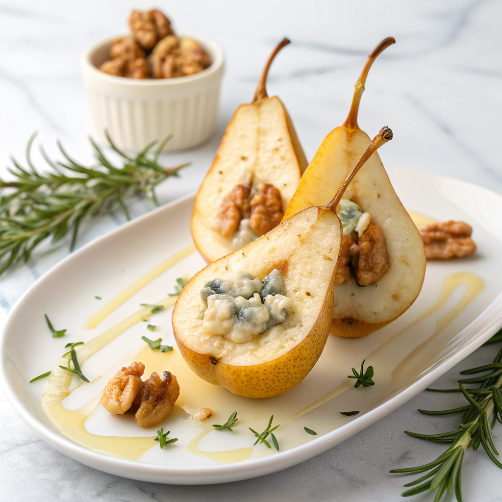 Blue Cheese Stuffed Pears Recipe - Recipe Image