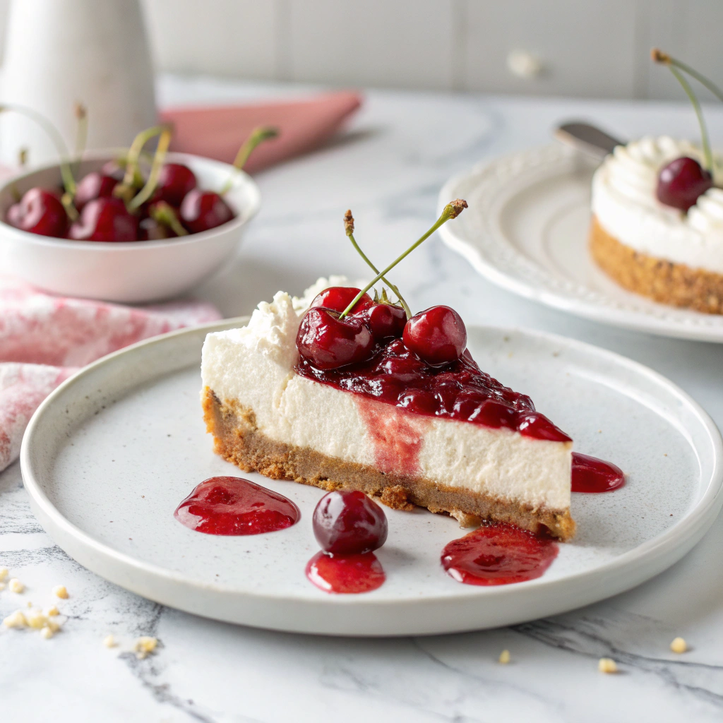 Cherry Delight Cheesecake Dessert Recipe - Recipe Image