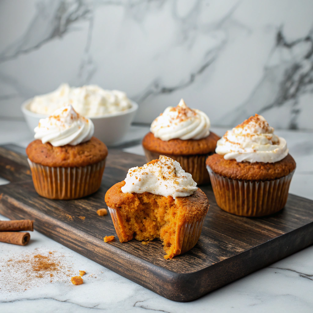 Pumpkin Pie Cupcakes Recipe - Recipe Image