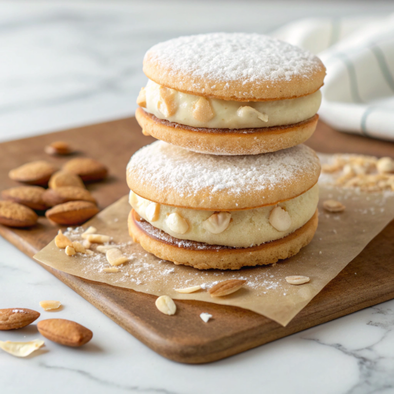 Almond Dacquoise Cream Clouds – Elegant French Sandwich Cookies Recipe