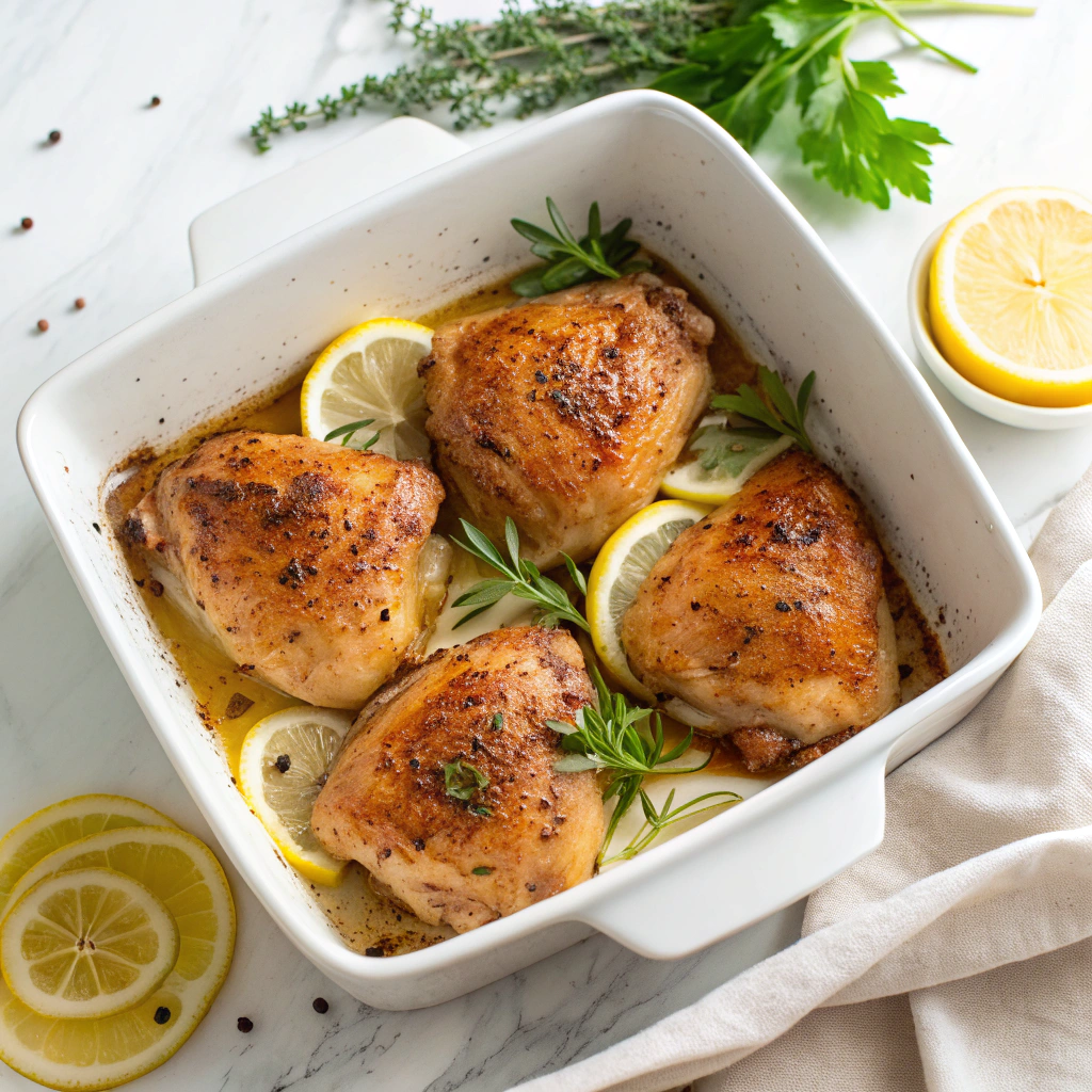 Greek Lemon Chicken Thighs Recipe - Recipe Image