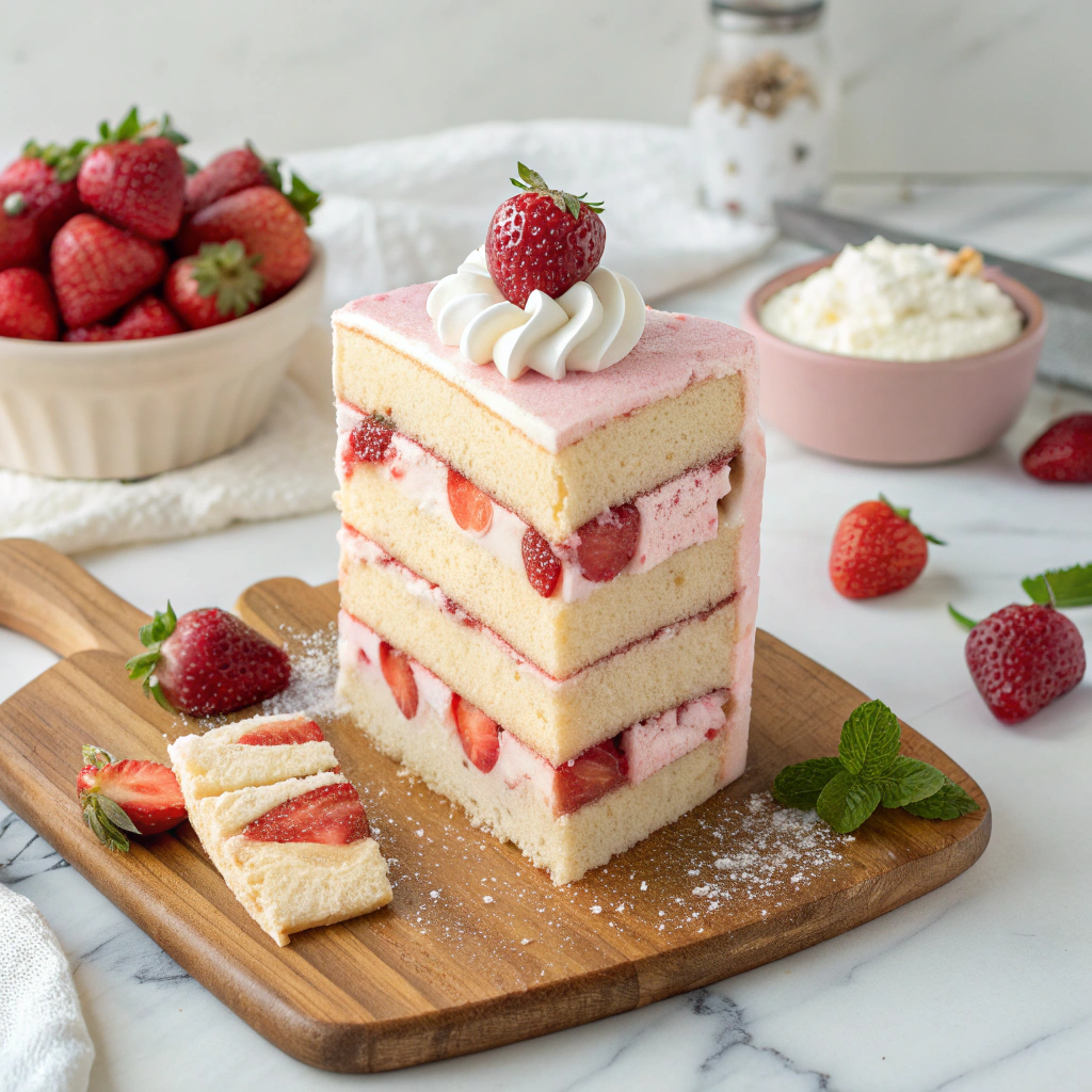 Best Strawberry Cake Ever Recipe - Recipe Image