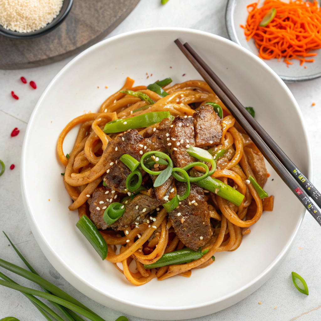 Asian Beef Udon Noodles Recipe - Recipe Image