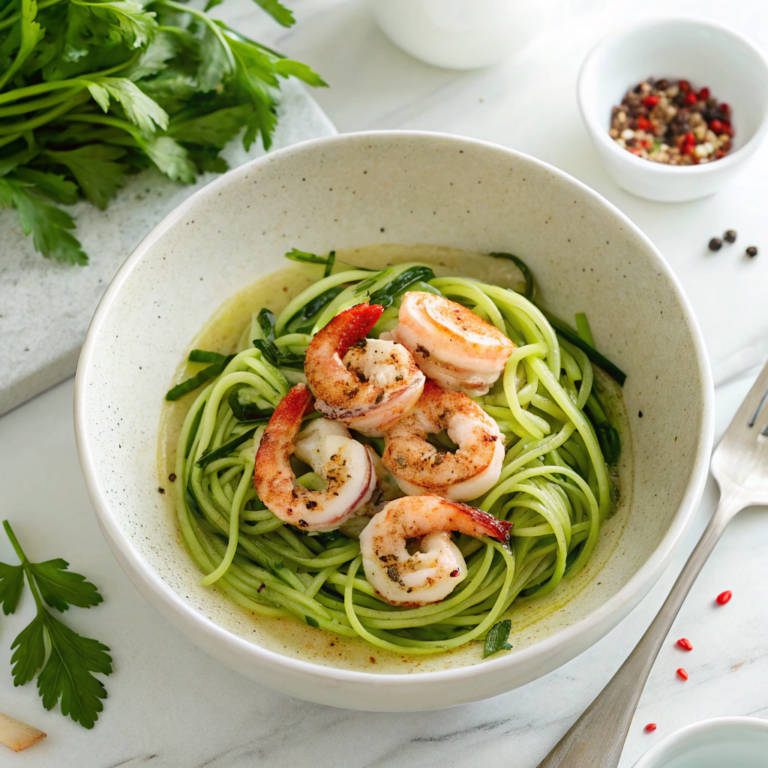 Garlic Butter Shrimp with Zucchini Noodles Recipe
