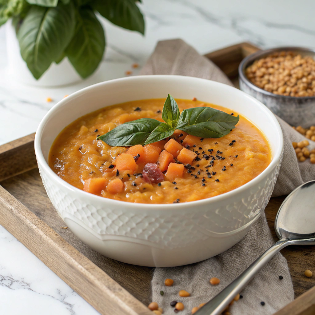 Creamy Red Lentil Soup Recipe - Recipe Image