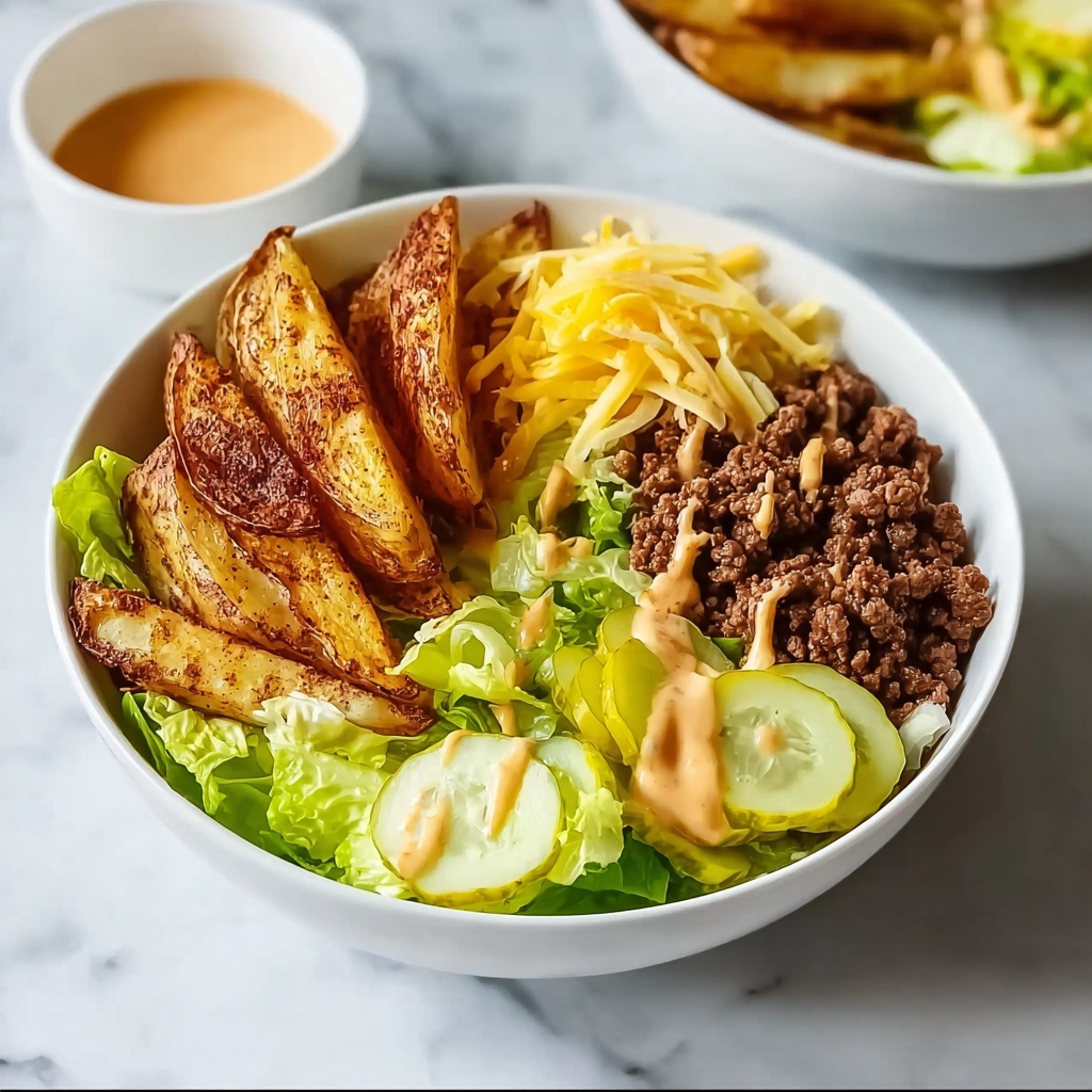 Burger Bowls with Crispy Potatoes and Savory Beef Recipe - Recipe Image