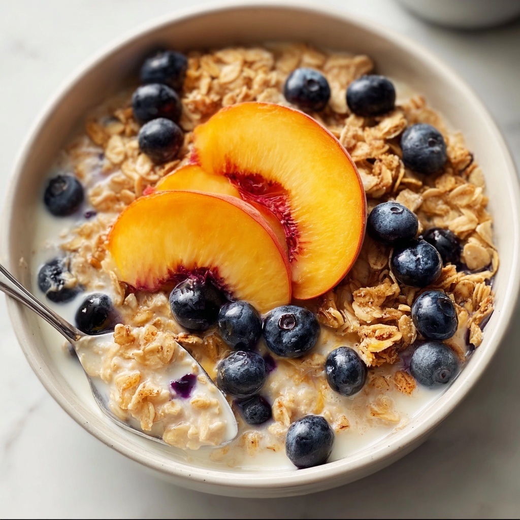 Peach Berry Baked Oatmeal Recipe - Recipe Image