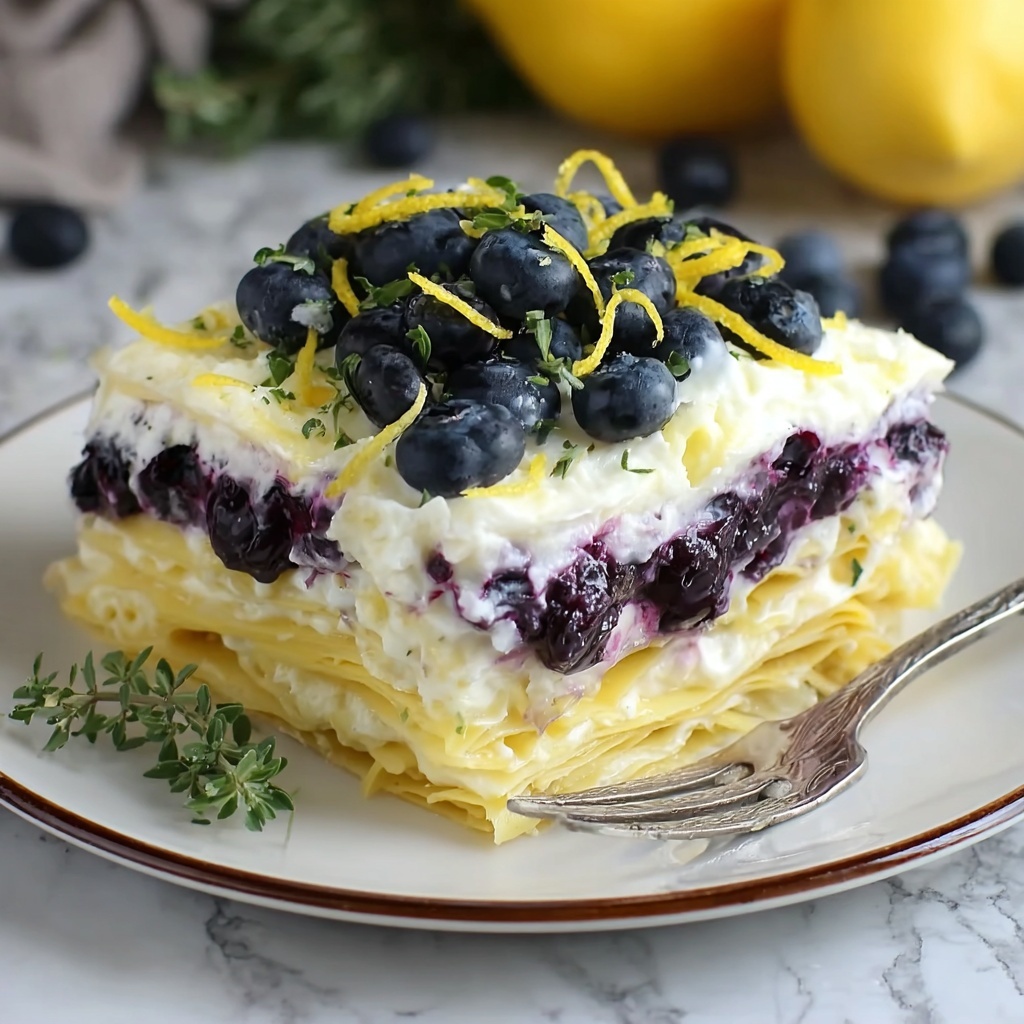 Lemon Blueberry Lasagna Recipe - Recipe Image