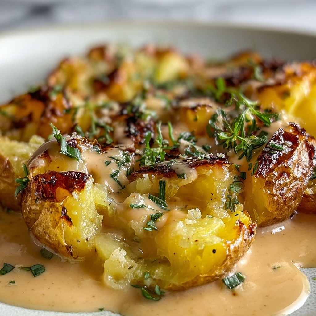 Honey Mustard Smashed Potatoes Recipe - Recipe Image