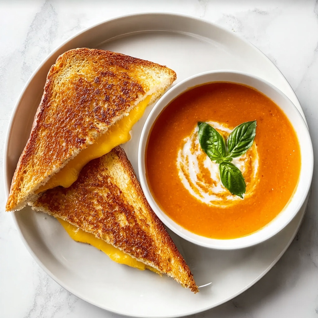 Easy Tomato Soup with Grilled Cheese Recipe - Recipe Image