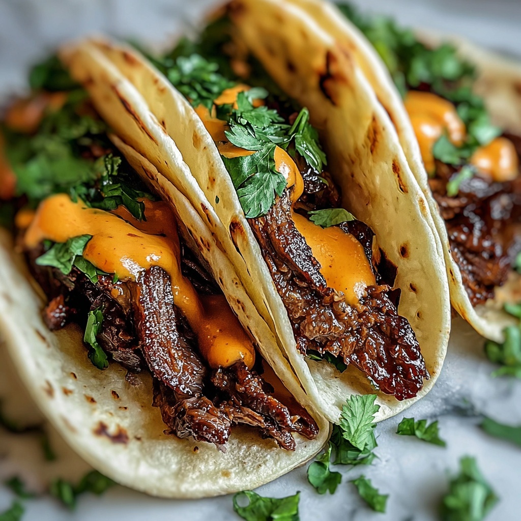Garlic Butter BBQ Beef Tacos Recipe - Recipe Image