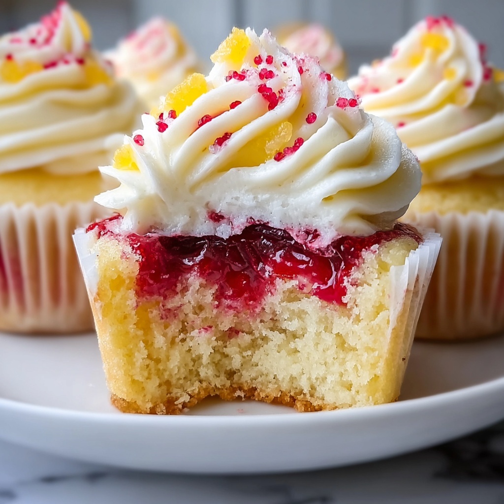 Lemon Raspberry Cupcakes Recipe - Recipe Image