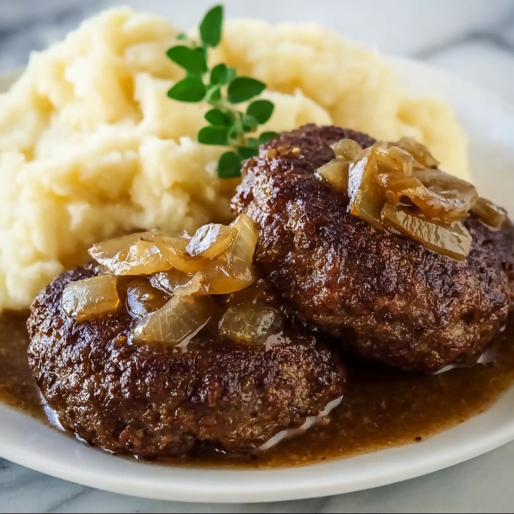 Salisbury Steak with Onion Gravy Recipe - Recipe Image