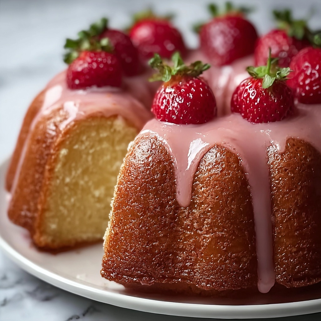 Strawberry Buttermilk Pound Cake Recipe - Recipe Image