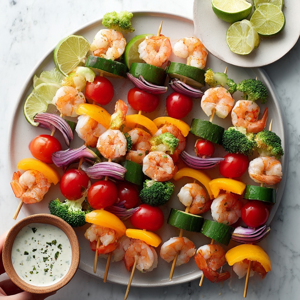 Shrimp and Vegetable Skewers Recipe - Recipe Image
