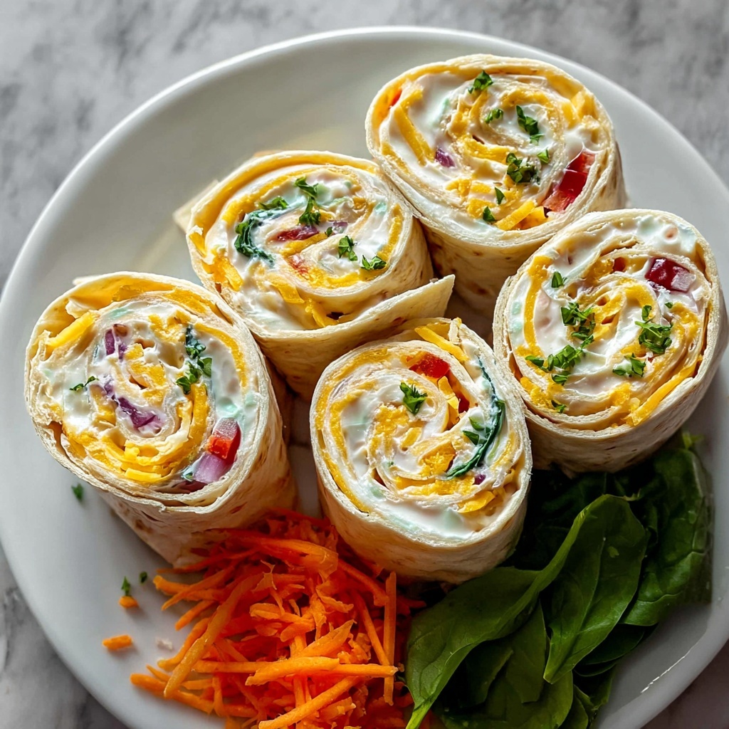 Fresh Vegetable Tortilla Roll Ups Recipe - Recipe Image