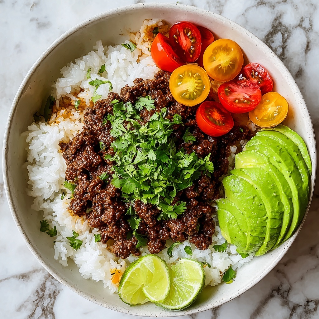Ground Beef Hot Honey Bowl Recipe - Recipe Image
