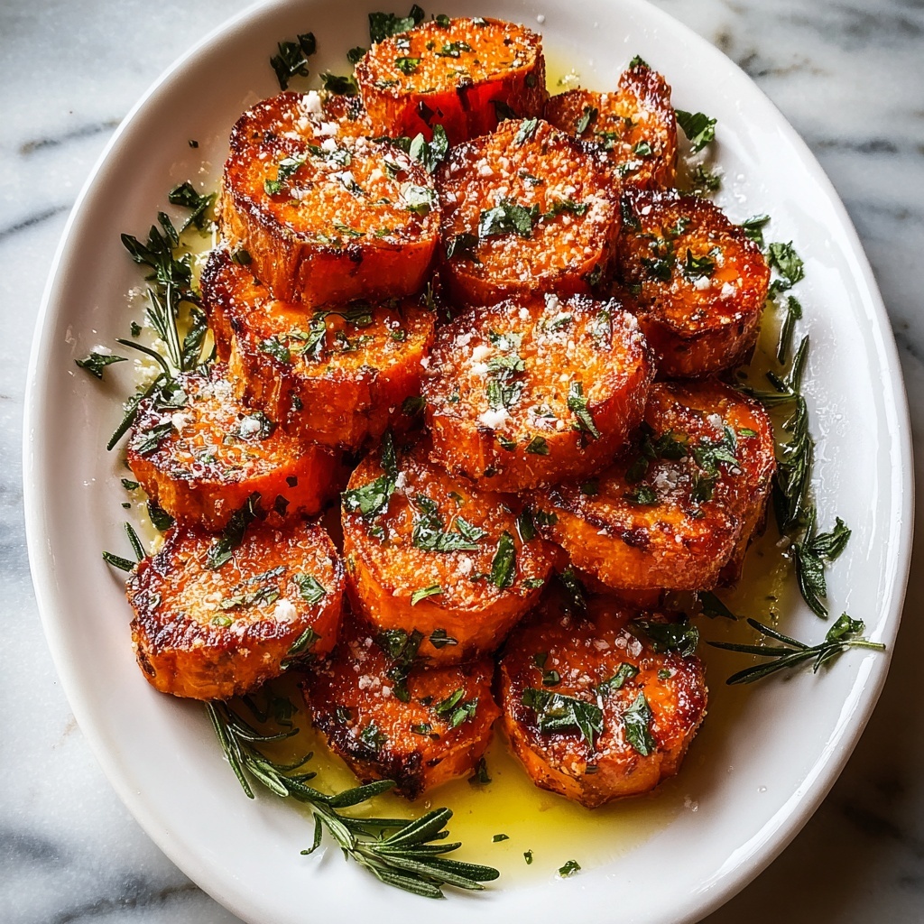 Crispy Baked Sweet Potato Bites with Parmesan Herb Butter Recipe - Recipe Image