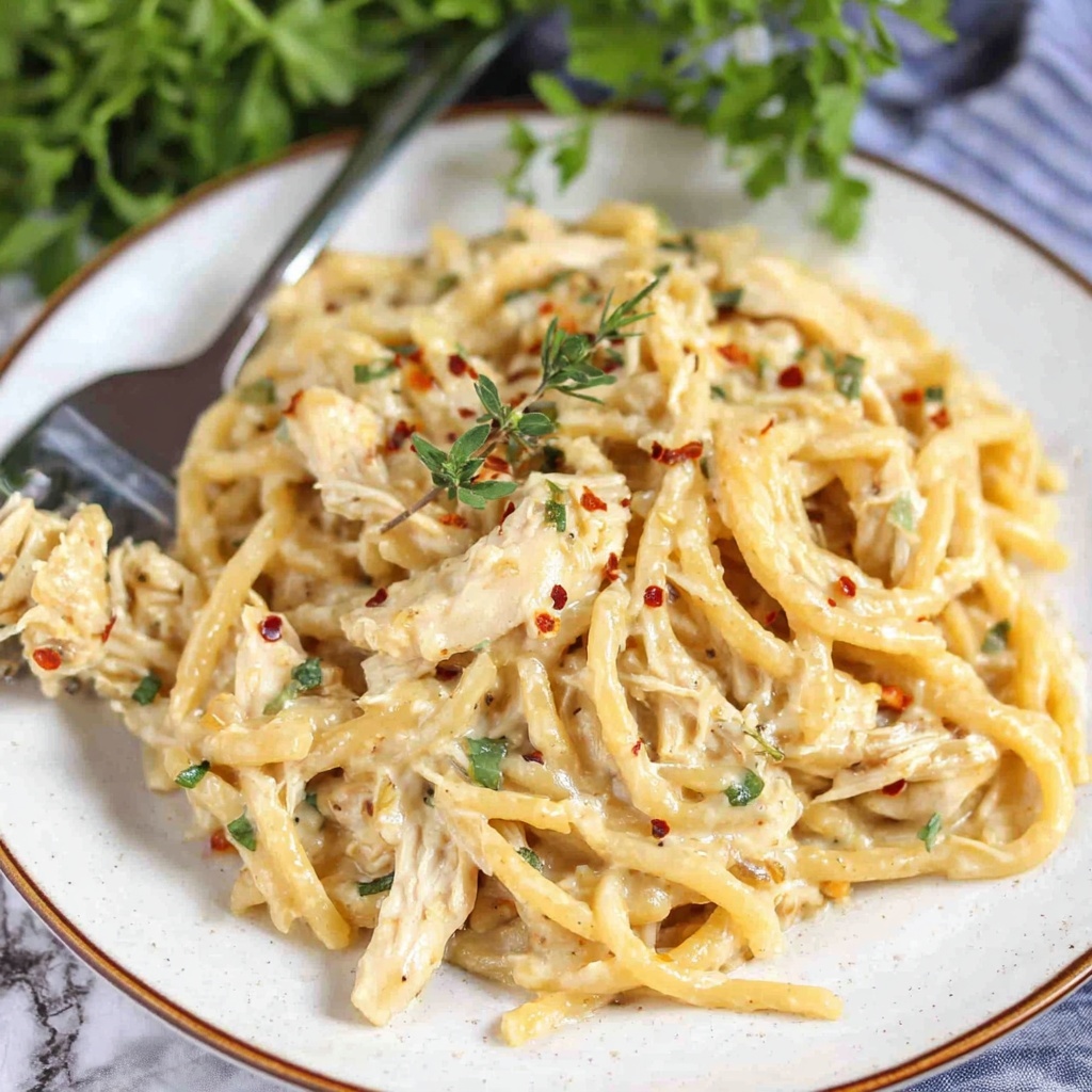 Crock Pot Chicken and Noodles Recipe - Recipe Image