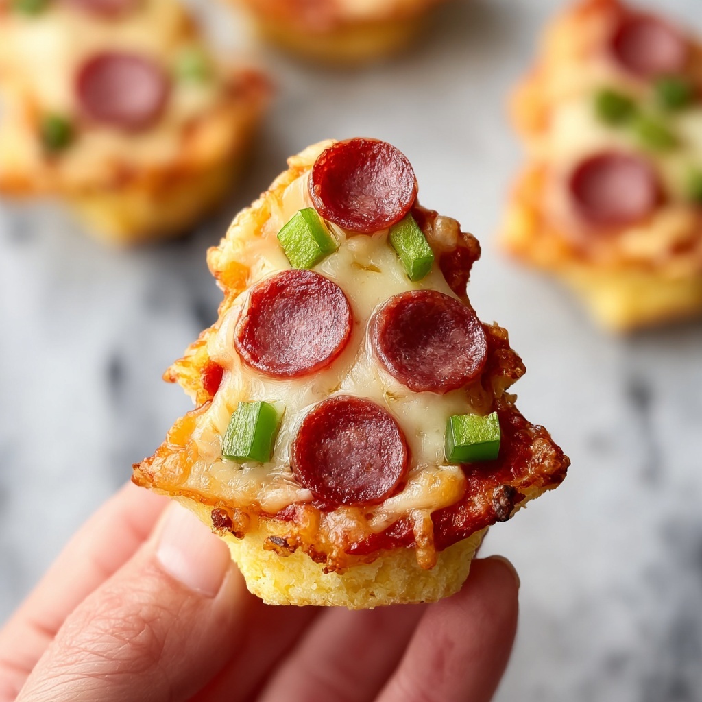 Christmas Tree Mini Pizzas Recipe - Recipe Image
