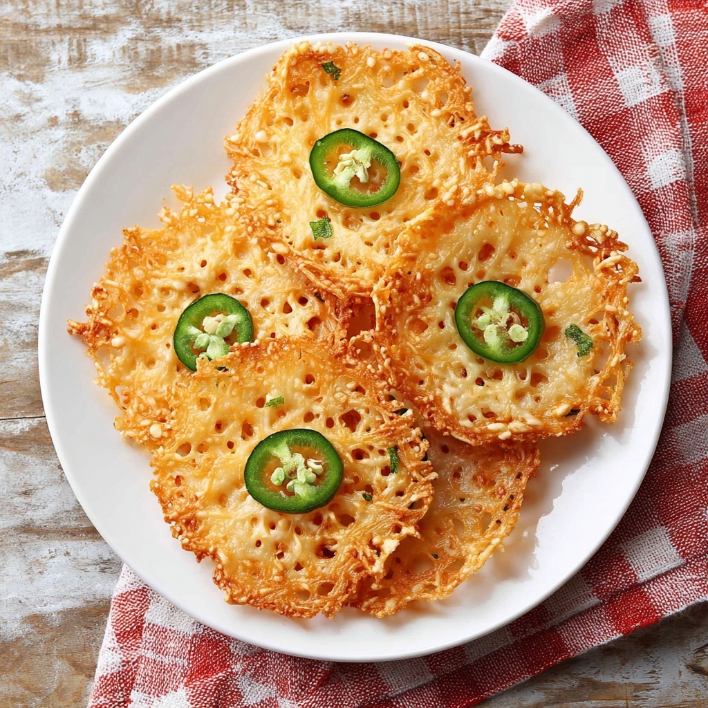 Cheese Crisps with Jalapeños Recipe - Recipe Image