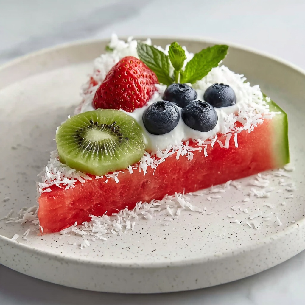 Watermelon Fruit Pizza Recipe - Recipe Image