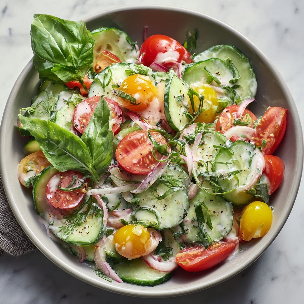 Cucumber Salad with Dill and Red Onion Recipe - Recipe Image