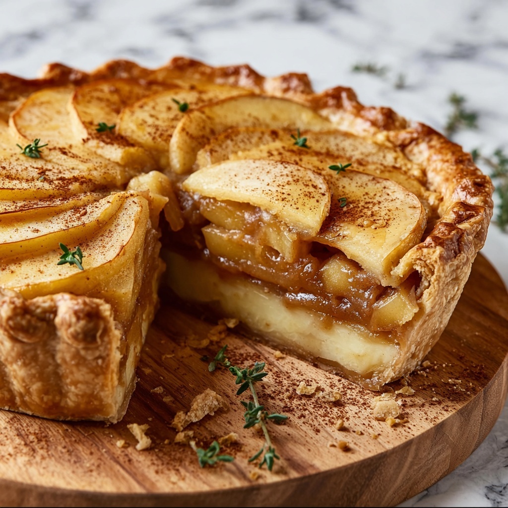 Dutch Pear Pie with Spiced Caramel Sauce Recipe - Recipe Image