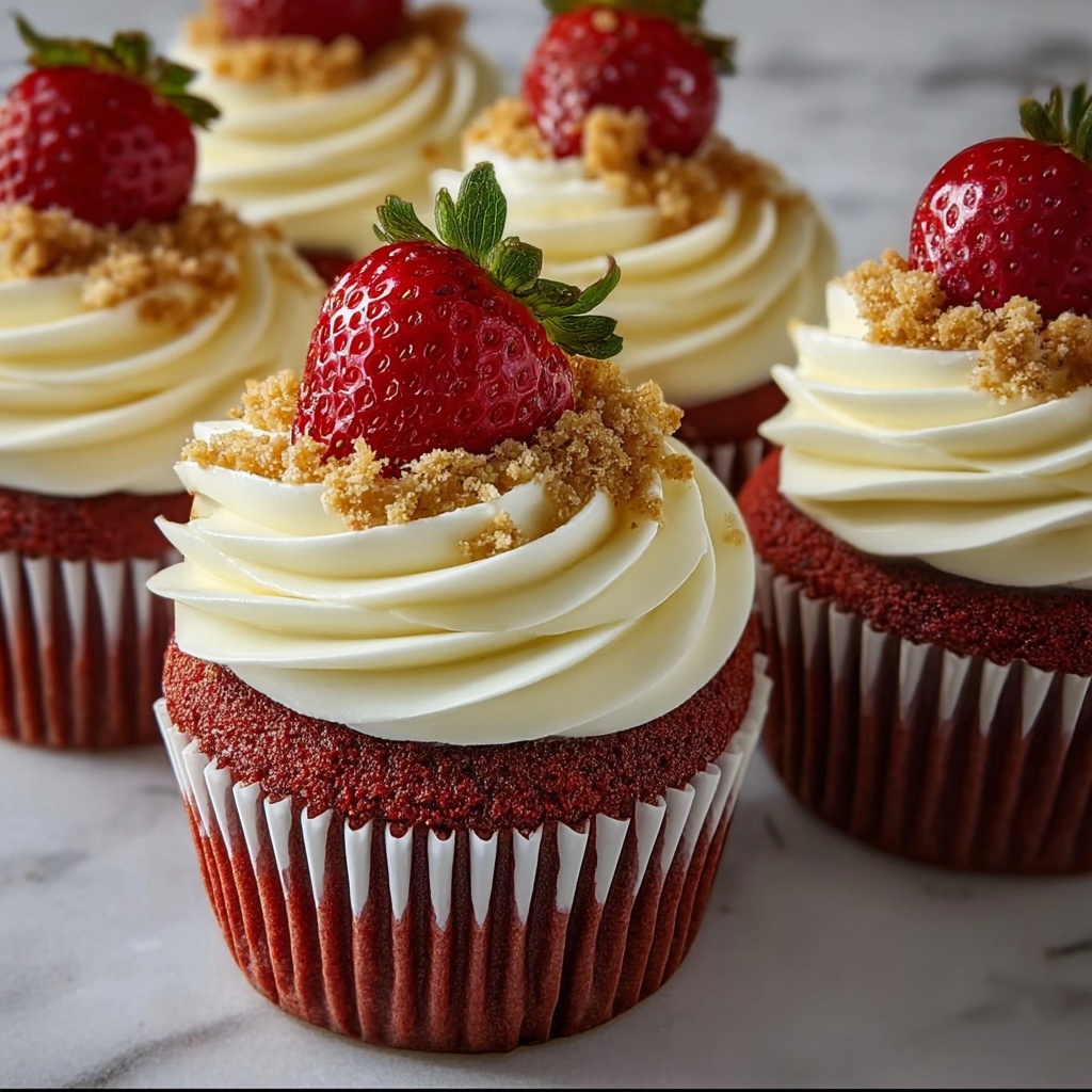 Cheesecake Red Velvet Cupcakes Recipe - Recipe Image