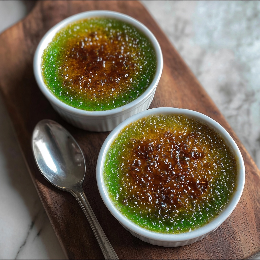 Pandan Crème Brûlée Recipe - Recipe Image