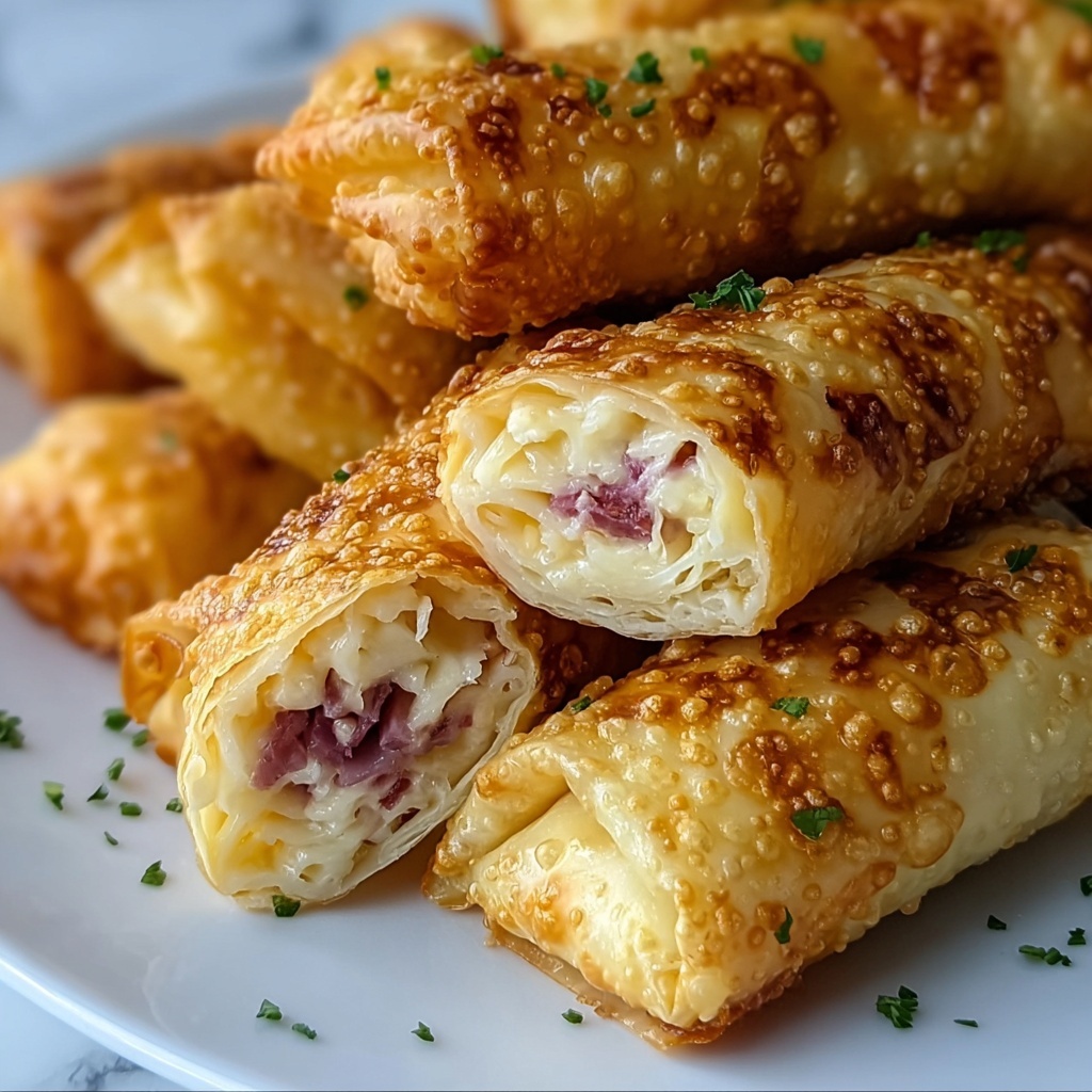 Baked Reuben Egg Rolls Recipe - Recipe Image