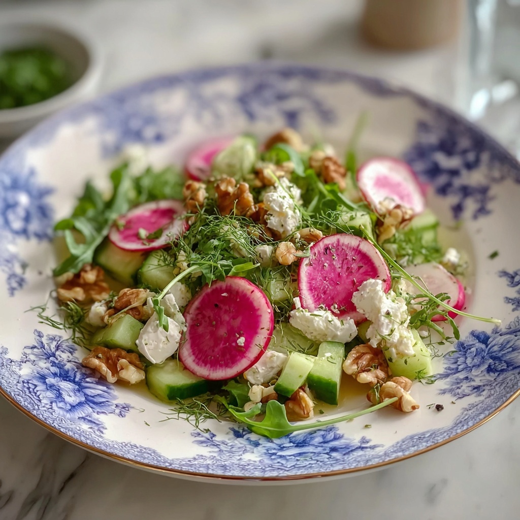 Herb and Radish Salad with Feta and Walnuts Recipe - Recipe Image