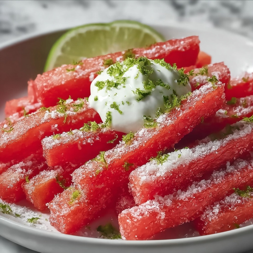 Watermelon Fries with Coconut Lime Dip Recipe - Recipe Image