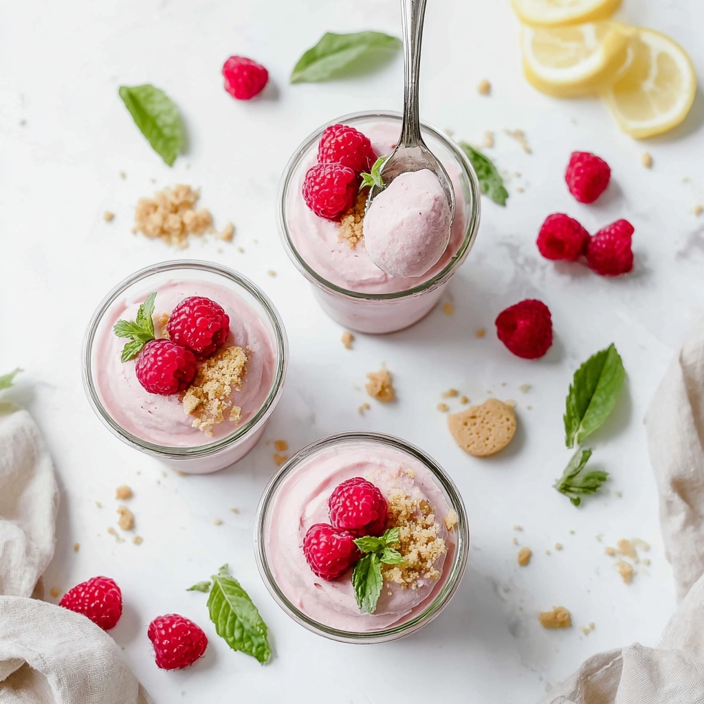 No-Bake Raspberry Lemon Cheesecake Recipe - Recipe Image