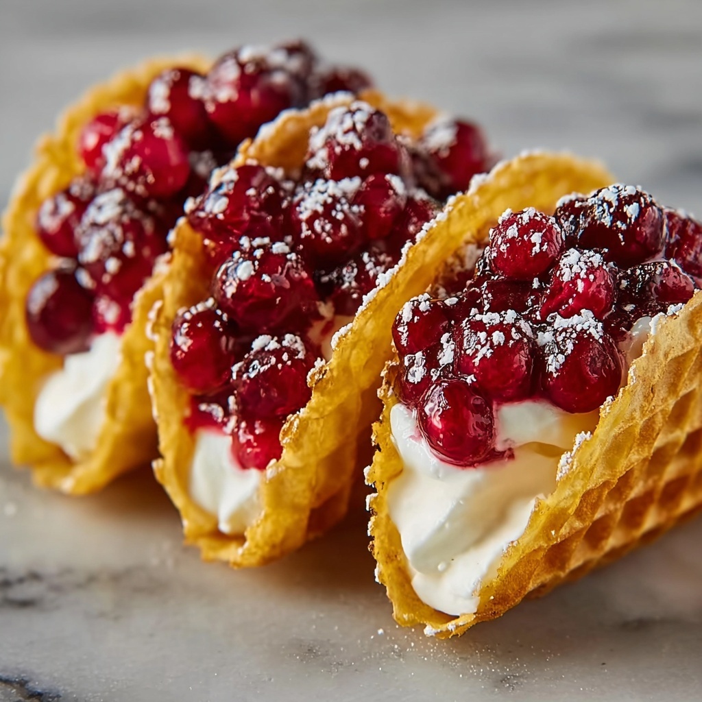 Cherry Cheesecake Tacos Recipe - Recipe Image