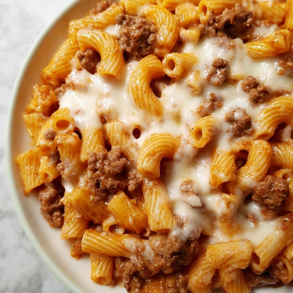 Cheesy Baked Beef Pasta Recipe - Recipe Image