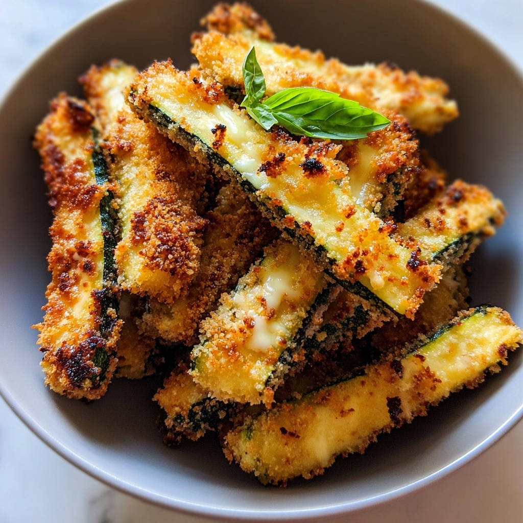 Crispy Low Calorie Air Fryer Zucchini Fries Recipe - Recipe Image