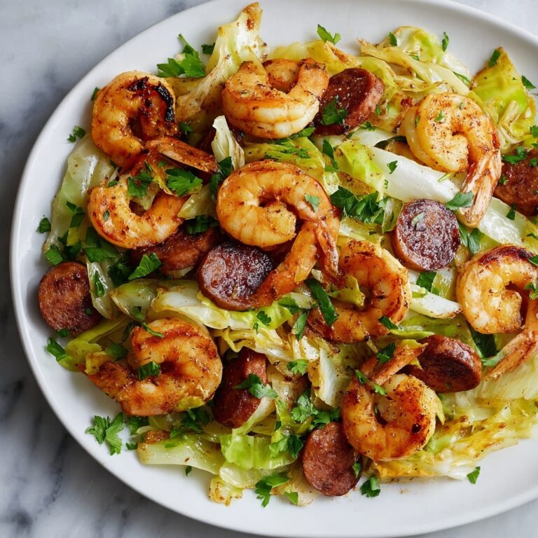 Fried Cabbage with Shrimp & Sausage Recipe