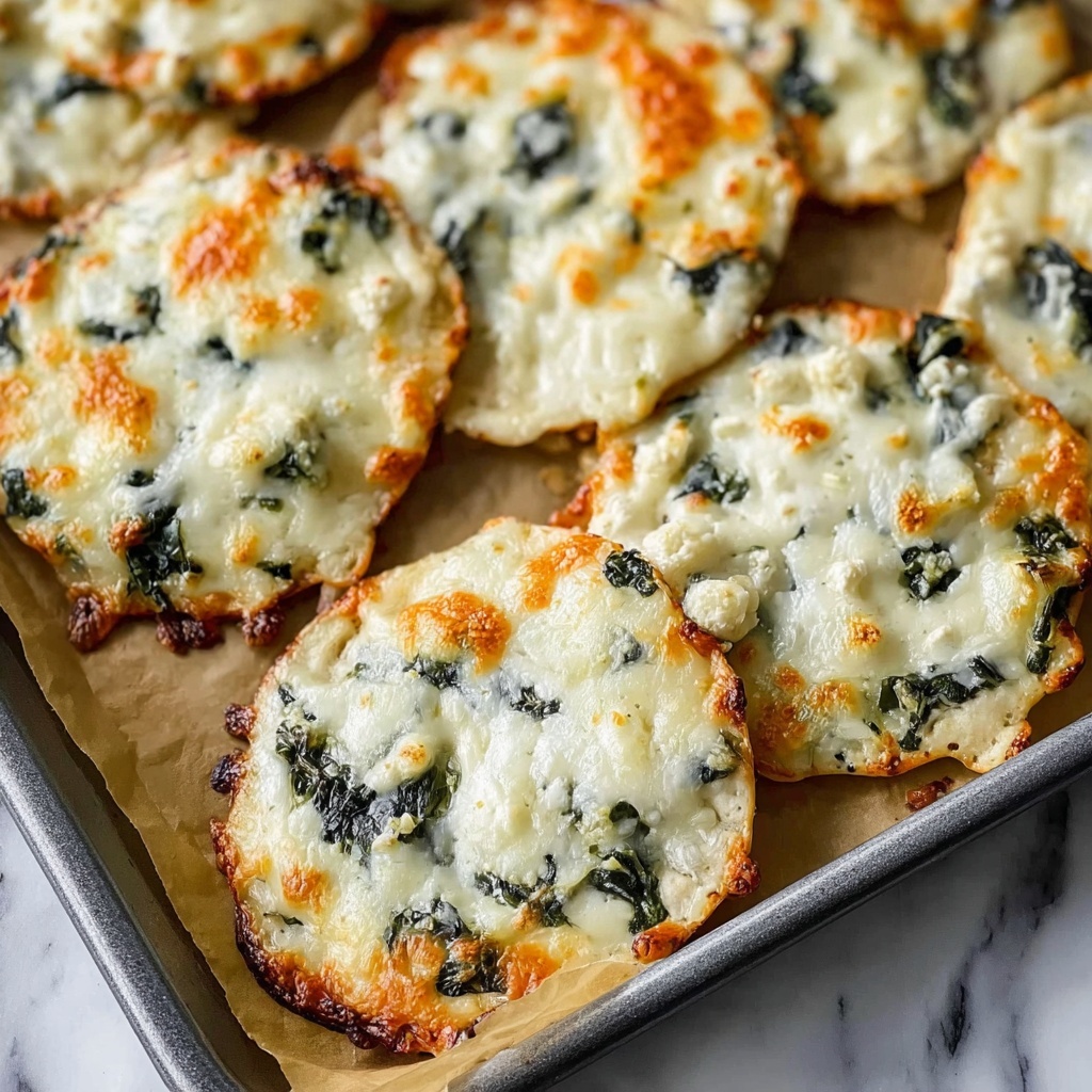 Spinach Dip Cheese Crisps Recipe - Recipe Image