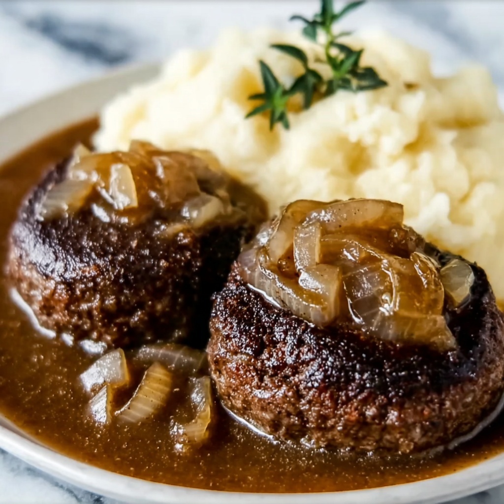 Salisbury Steak with Onion Gravy Recipe - Recipe Image