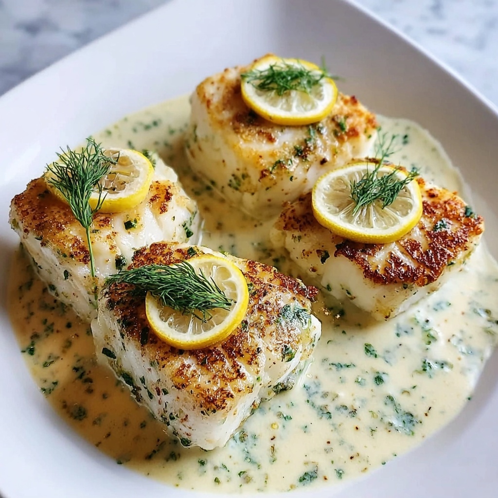 Baked Cod with Lemon-Dill Sauce Recipe - Recipe Image