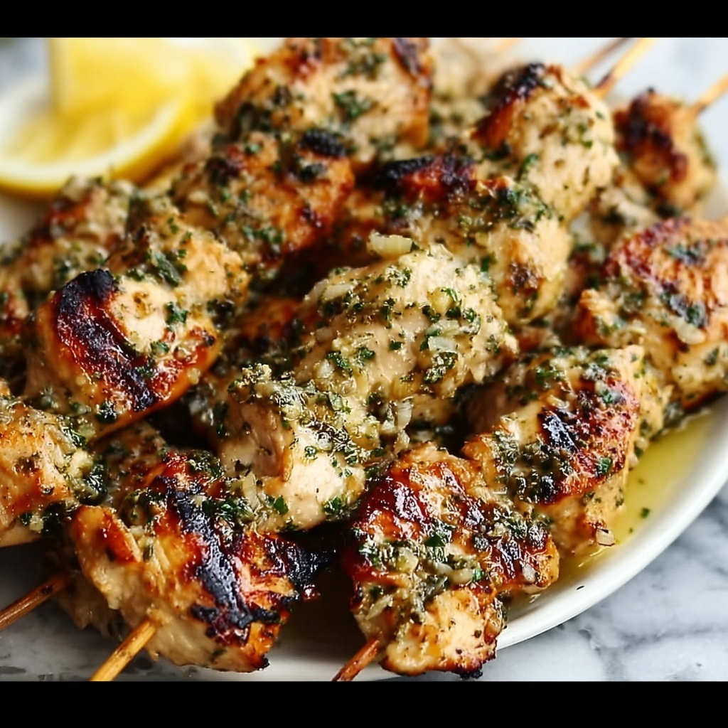 Garlic Parmesan Chicken Kebabs Recipe - Recipe Image