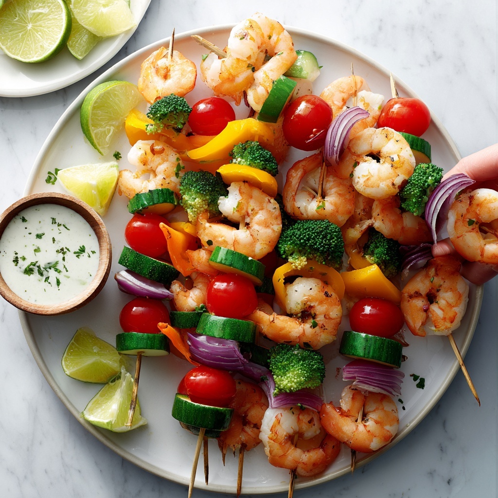 Shrimp and Vegetable Skewers Recipe - Recipe Image