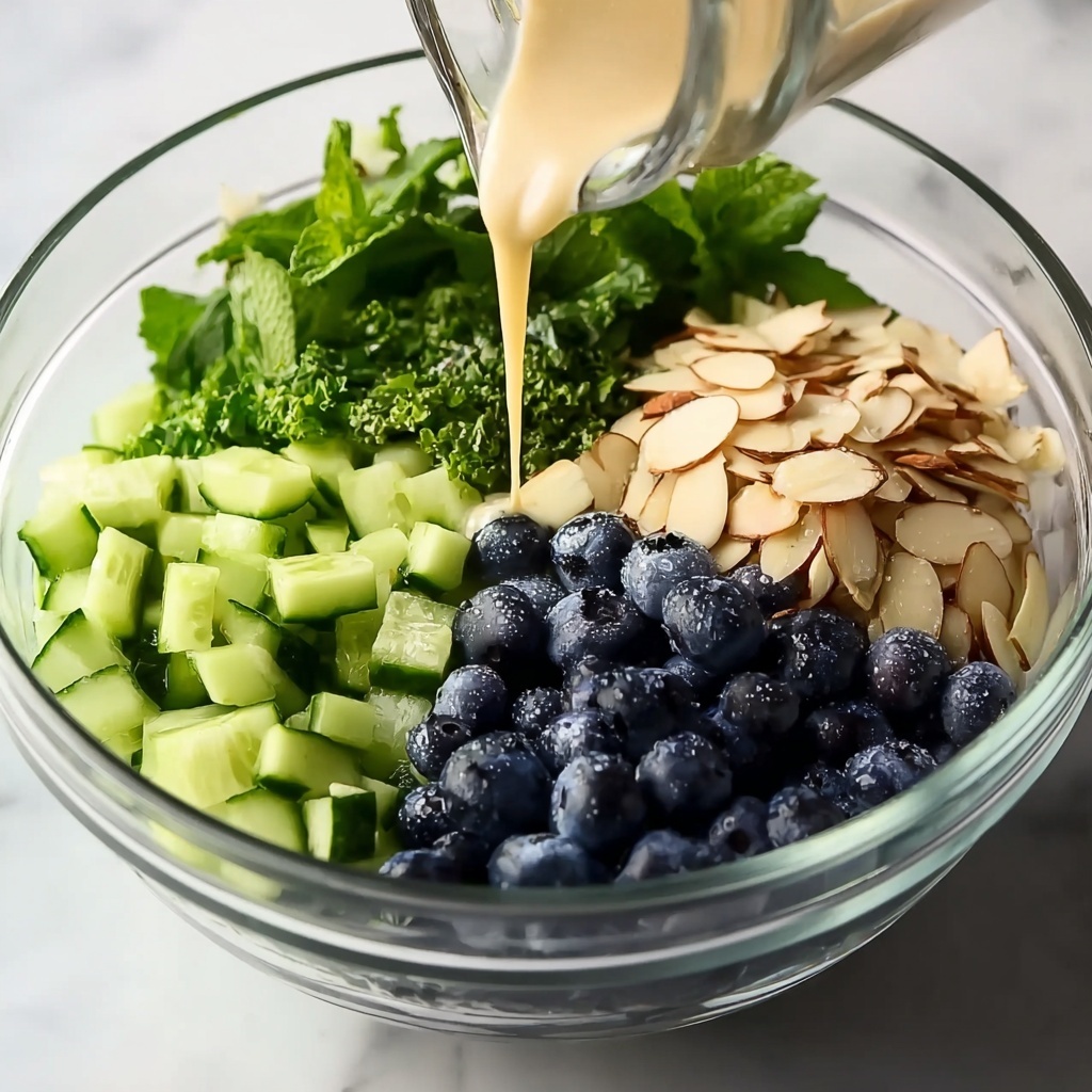 Cucumber Blueberry Salad with Mint and Almonds Recipe - Recipe Image