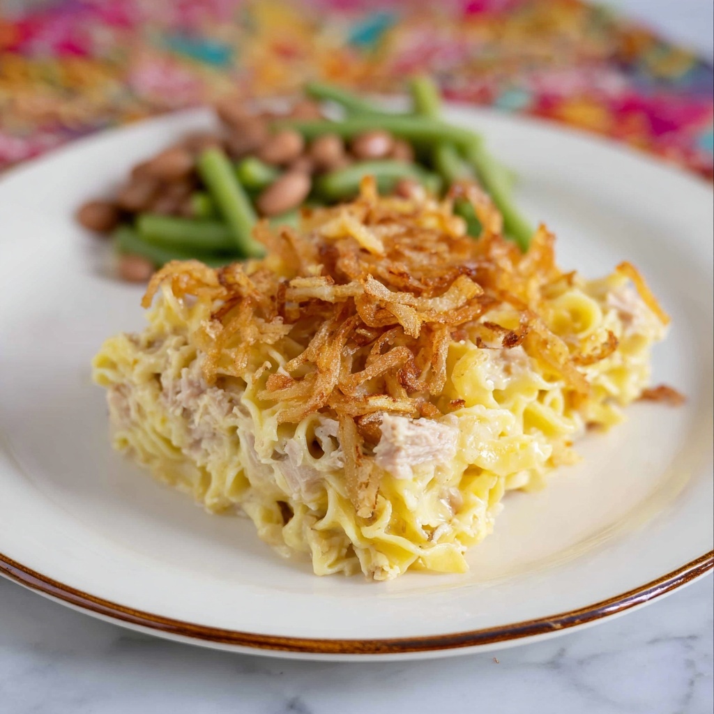 French Onion Chicken Noodle Casserole Recipe - Recipe Image