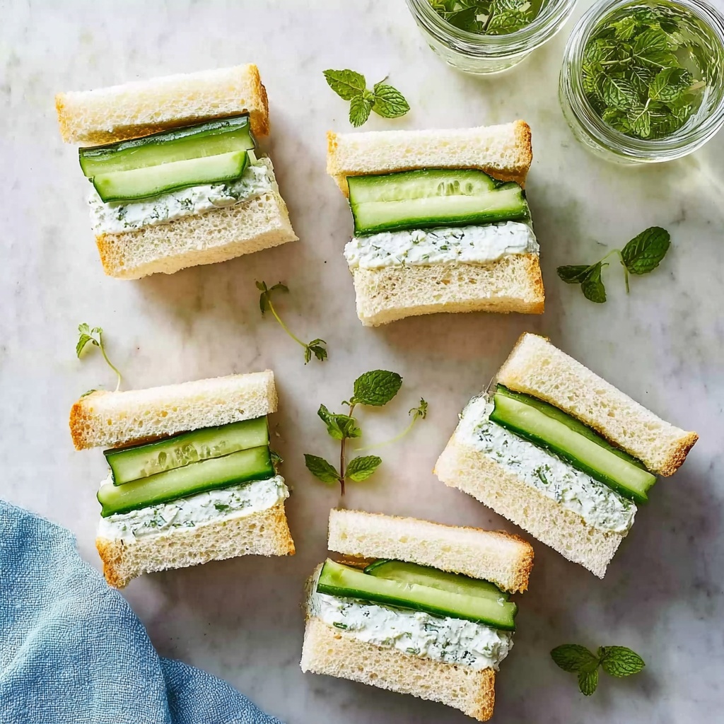 How to Make Cucumber Tea Sandwiches Recipe - Recipe Image
