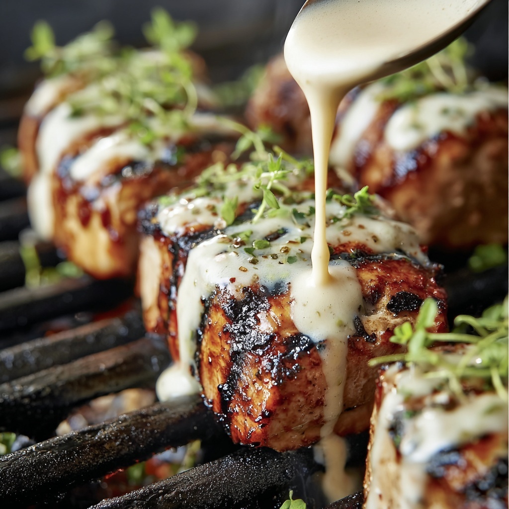 Cajun Grilled Chicken with Alabama White Sauce Recipe - Recipe Image
