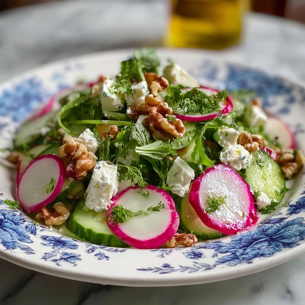 Herb and Radish Salad with Feta and Walnuts Recipe - Recipe Image