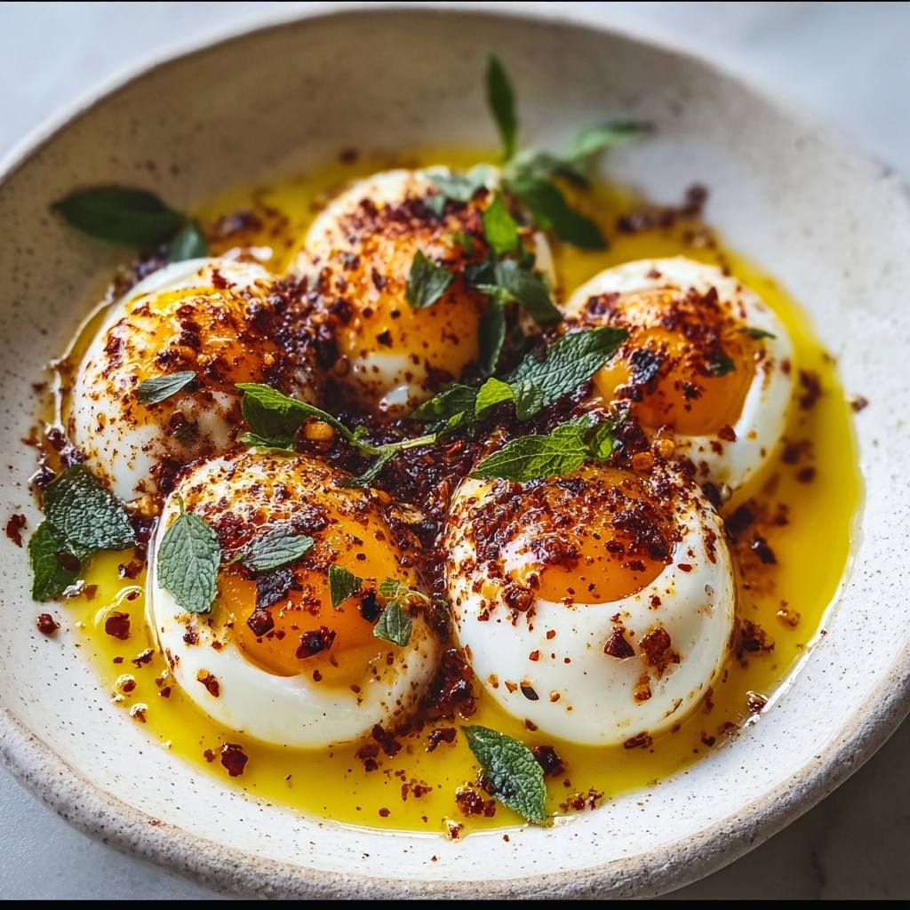 Turkish Eggs (Cilbir) Recipe - Recipe Image